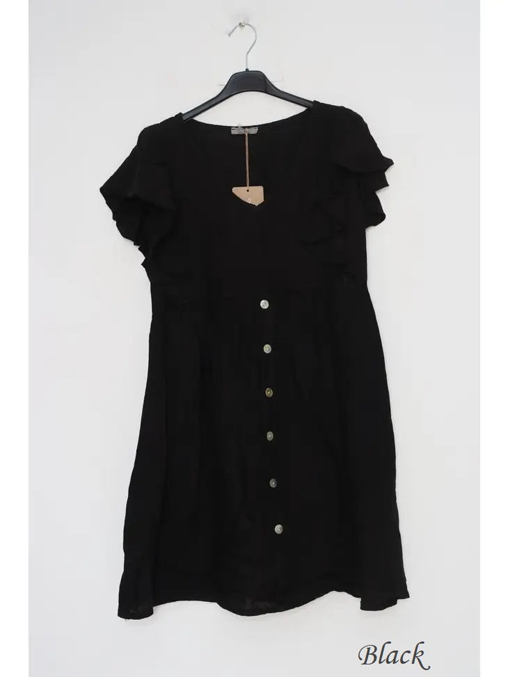 1831 Linen Button Up Dress
