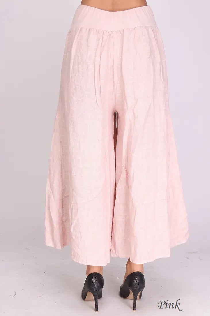 30235 Wide Palazzo Pant in 100% Linen