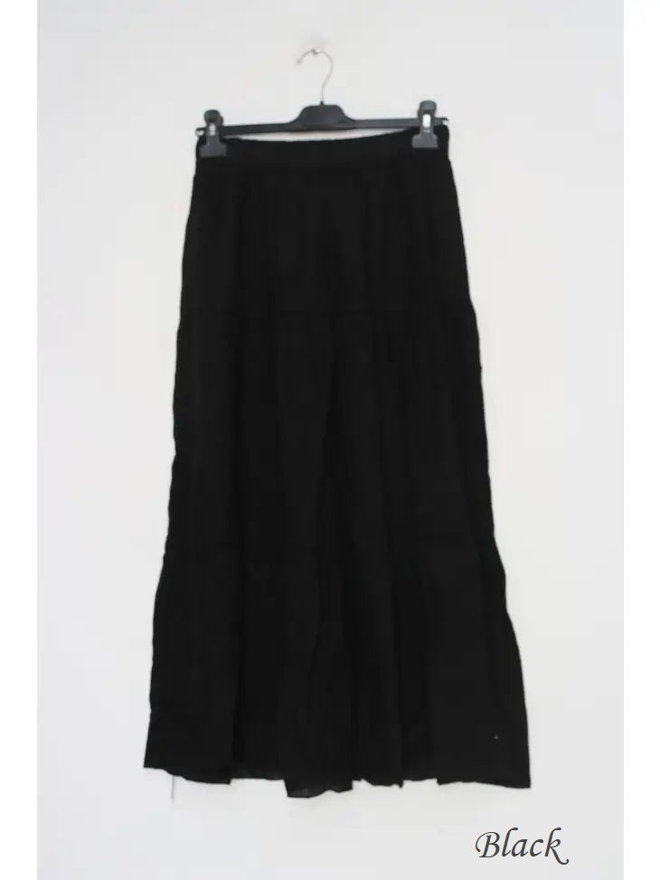 8348 Tiered Linen Skirt