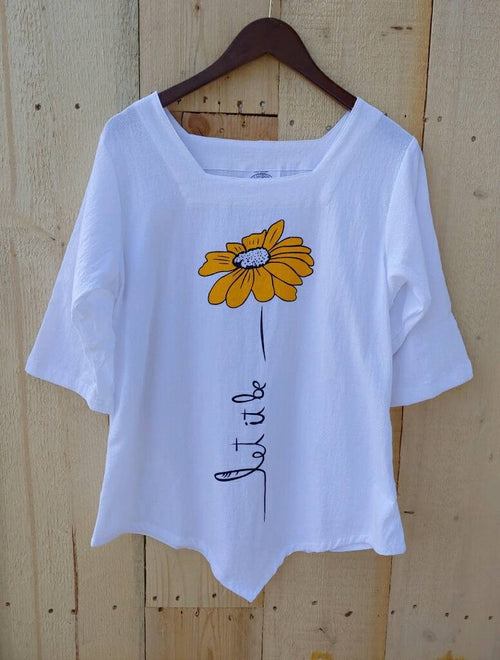 Let It Be - Preshrunk Cotton Gauze Top Sale