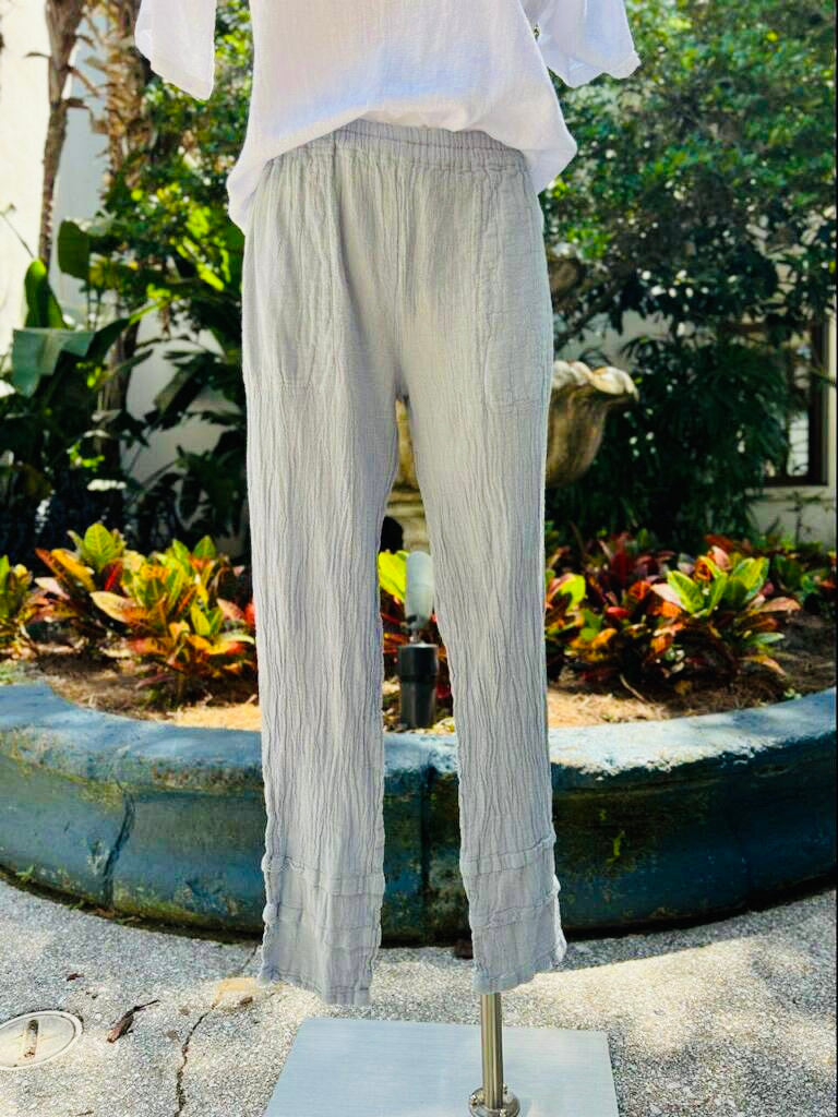Mavy Pants With Pockets 100% Cotton Gauze