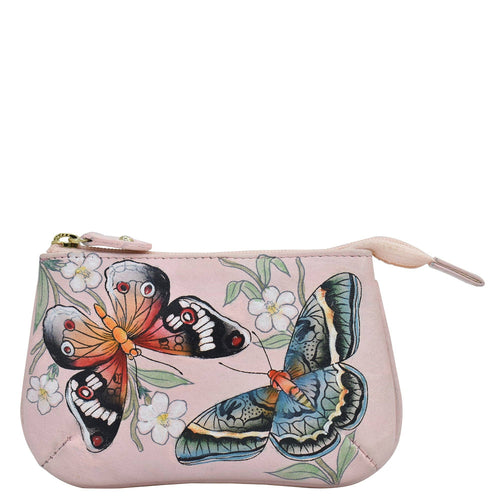 Handpainted Leather Medium Anuschka Coin Purse 1107