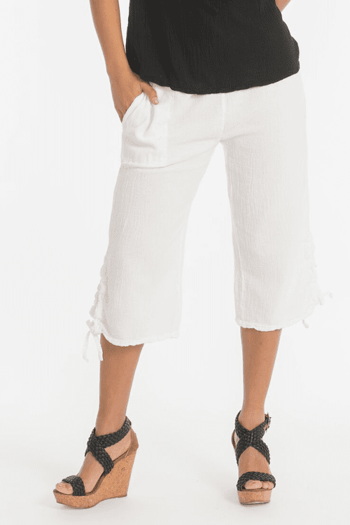 Conner Capri With Pockets 100% Cotton Gauze