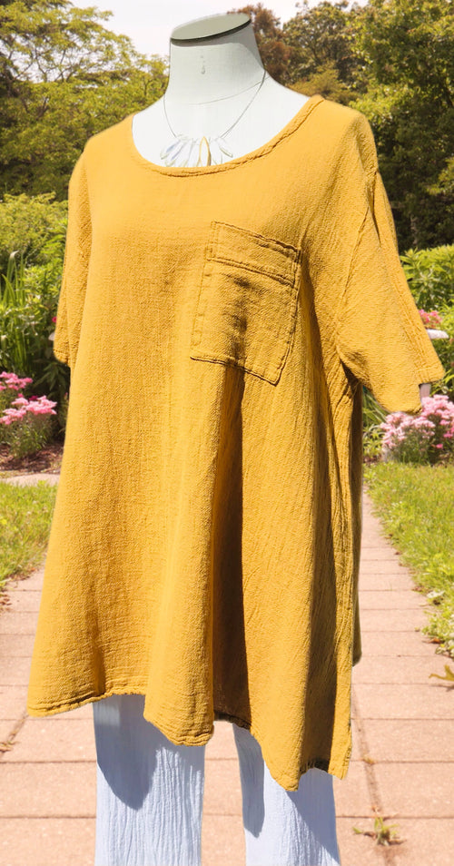 Lauri Top with Pocket Detail- In Sale Colors!