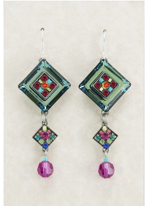 Firefly E6635 Dolce Diagonal with Drop Earrings