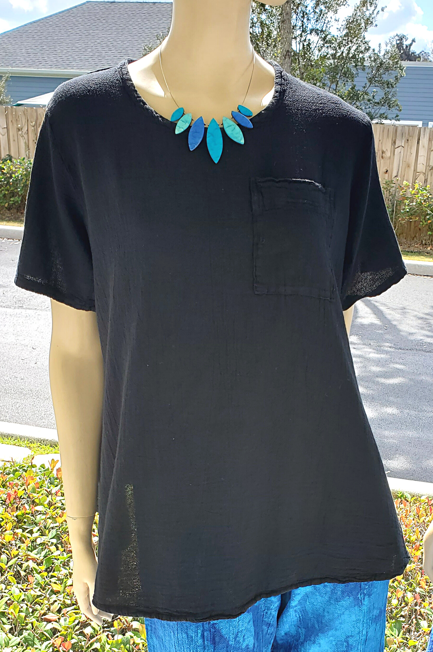 Lauri Top with Pocket Detail! 100% Cotton Gauze