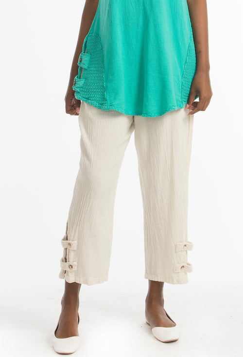 Serena Pant 100% Cotton Gauze Floods with POCKETS!